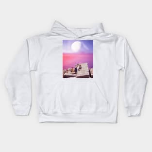 SATURN ON THE ROCKS. Kids Hoodie